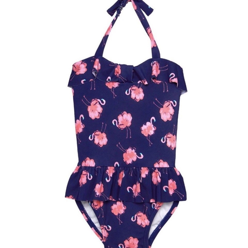 Janie & Jack Flamingo Print Swimsuit